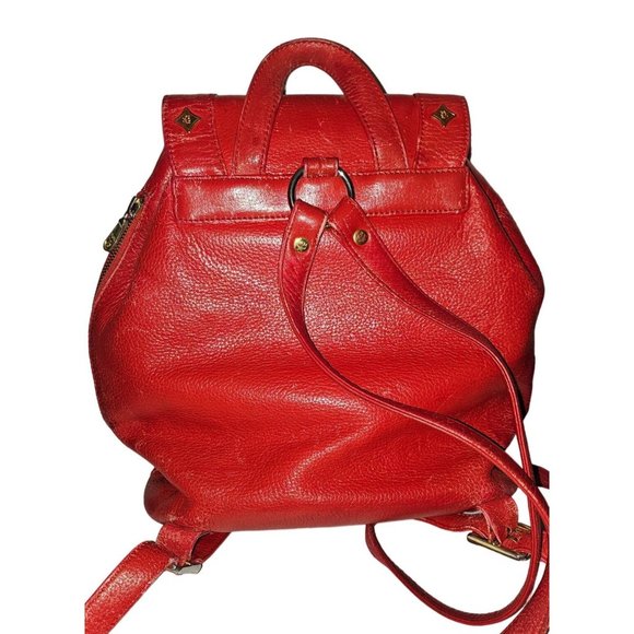 MCM vintage red leather backpack with gold hardware - Picture 3 of 16